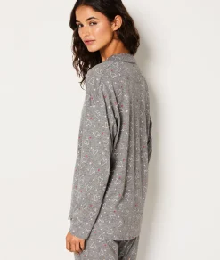 Best Chemise de pyjama en coton à cœurs Hauts De Pyjama