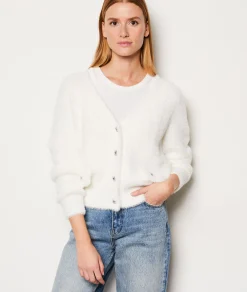 Cheap Gilet à boutons pailletés Cols V
