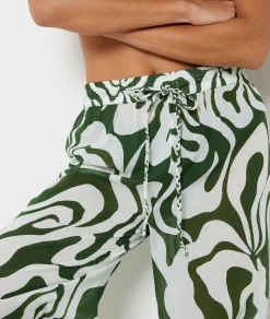 Cheap Pantalon de plage à motif en coton Tuniques Et Robes De Plage