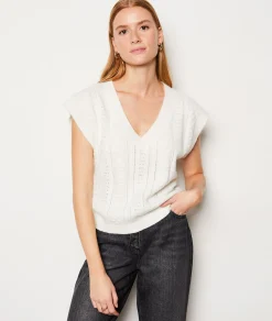 Best Sale Pull col V sans manches Sans Manches|Cols V