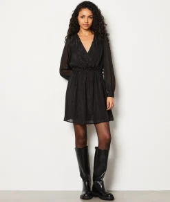 Cheap Robe courte col V à paillettes Robes De Soirées|Robes Unies